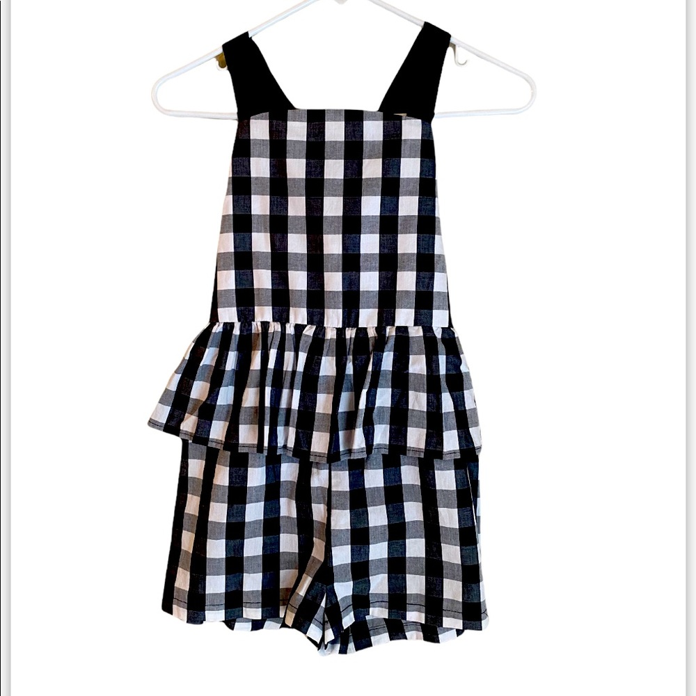 Kate Spade Big Girl Youth checkered plaid jumper. Size 14.